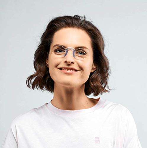 Nooz Optics Armless Reading Glasses - Color Grey Magnification Strength +1.00 - Oval #TOP3