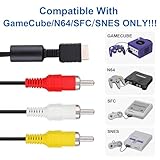 AV Cable Composite Video Cord Compatible with Nintendo 64/N64/GameCube/Super Nintendo SNES TV Game(6 Feet) - Image 2