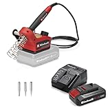 Einhell Akku-Lötkolben TE-SI 18/480 Li E PXC (18 V, 200 °C - 480 °C, zum Weichlöten, LCD-Display, inkl. 2x Punktspitzen, 1x Flachspitze, Lötzinn, 2,5 Ah Akku + Ladegerät)