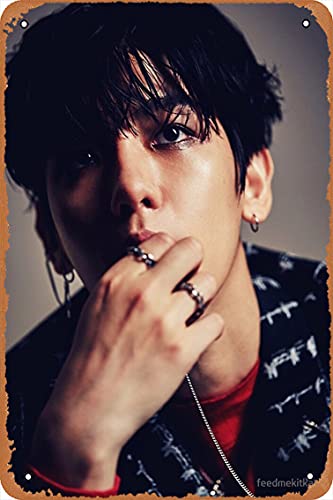 EXO Baekhyun - Póster de monstruo de 12 x 8 pulgadas, letrero de metal vintage para decoración del hogar, garaje, hombre, cueva, arte de pared.
