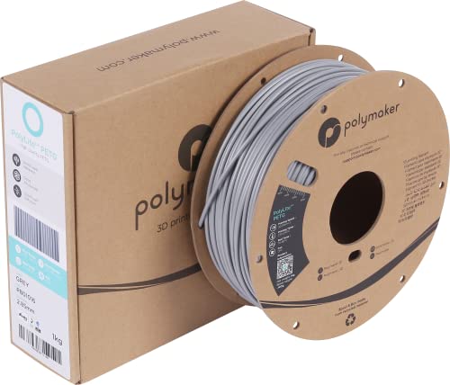 Image of Polymaker PETG Filament 2.85mm 1kg Grey 3D Printer Filament, PolyLite PETG 3D Printing Filament 2.85mm, Dimensional Accuracy + /- 0.03mm, Print with Most 3D Printers