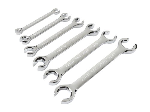 TEKTON 2655 Flare Nut Wrench Set, Metric, 6 mm - 24 mm, 6-Piece