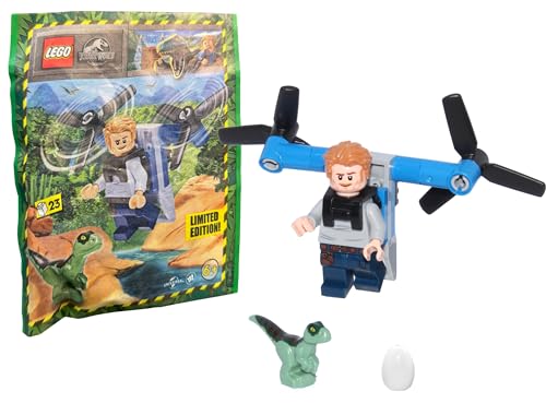 LEGO Jurassic World Dominion - Owen Grady Minifigure (with Blue The Raptor and Dinosaur Egg) 75930