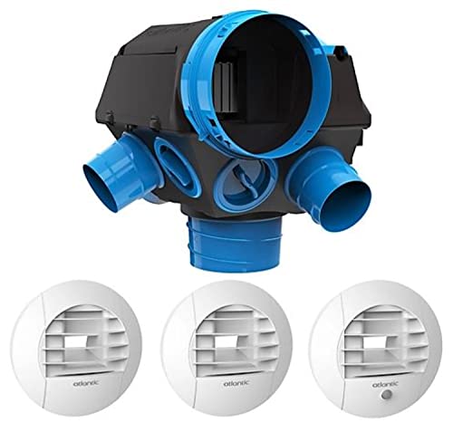 Kit VMC SF Hygrocosy hygroréglable 6 sanitaires + 3 bouches ATLANTIC - 412292