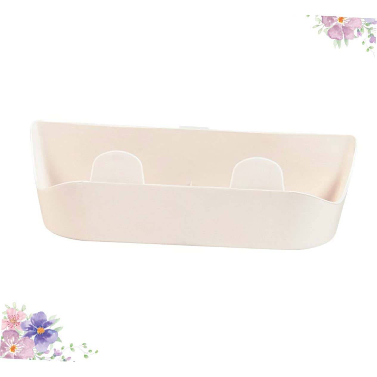 PRETYZOOM 5Pcs Wall Mounted Slippers Rack Punch Stand Plastic Shoes Storage Holder Easy Installation Self Adhesive Hooks Space Saving Organizer for Bathroom Beige