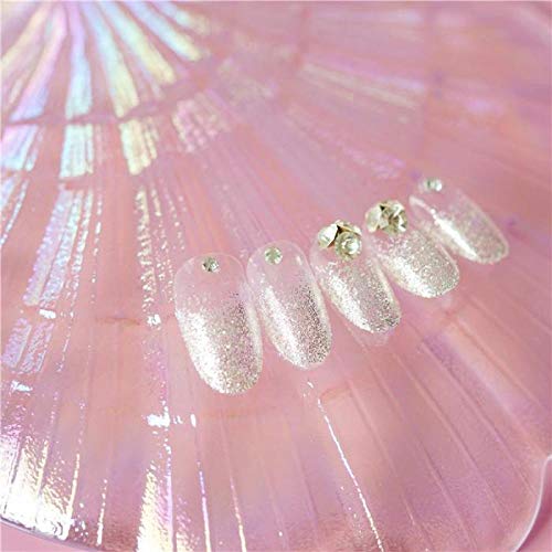 TJJF 24Pcs Mädchen Silber Farbe Glitter 3D künstliche Nagelspitzen mit Kleber Braut Pretty Shining Decor Fake Press On… – Bild 4