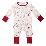 Magnetic Me Magnetic Convertible Coveralls | Silky Soft Modal Fabric | White Game Day | Newborn