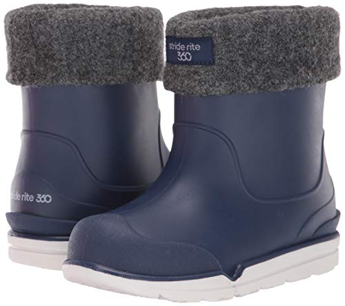 Stride Rite 360 Boy's Bellamy All-Purpose Dual Fit Washable Lined Boot Shoe, Navy, 12 M Us Big Kid #TOP6