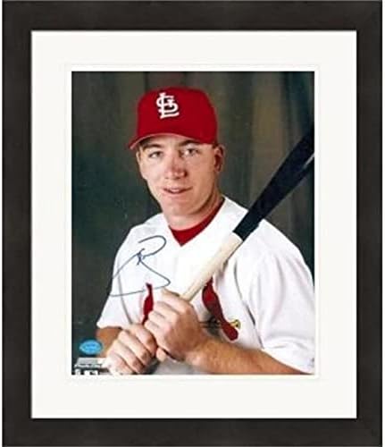 Autograph Warehouse 421733 J.D. Drew Autographed 8 x 10 in. Photo St. Louis Cardinals Matted & Framed