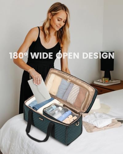 Foto de LOVEVOOK Bolsa de viaje para mujer, bolsas de viaje para mujer, bolsas de lona de mano para aviones, bolsa de noche con bolsa de artículos de tocador, bolsa de hospital para trabajo de parto y parto (imagen 5)