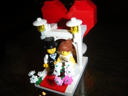 Amazon Lego 新郎新婦 結婚式 ウェディング レゴ アーチ ハート付き ブロック おもちゃ