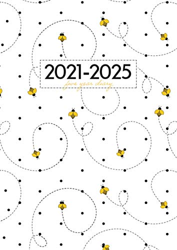 2021 2025 A4 Five Year Diary Cute Little Bumble Bees | Desertcart INDIA