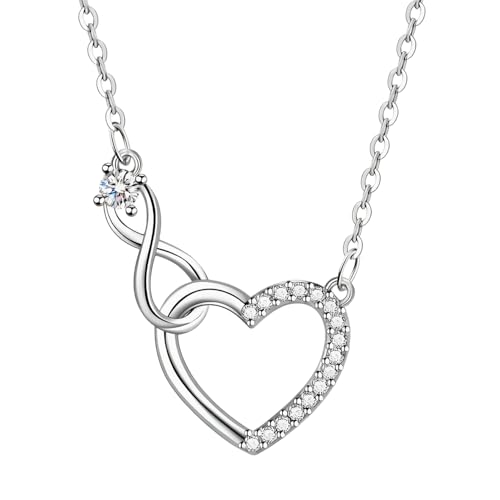 Collier pendentif cœur infini argenté le cadeau romantique idéal pour femme