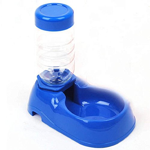 XCSSKG Cuenco automático para perros y gatos con dispensador de agua (azul) Cover