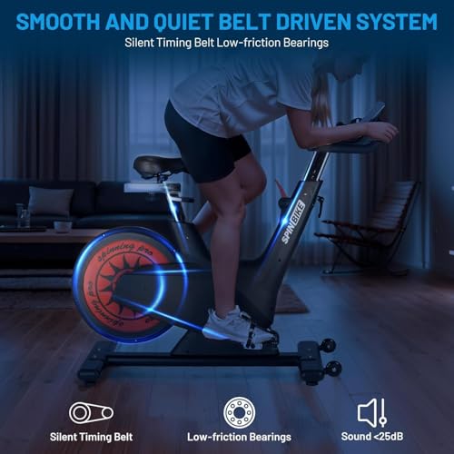 Image of 30 LBS Magnetic Indoor Cycling Bike,Stationary Bikes with 9-Level Handlebar Adjustment and 14-Level Seat Height,LCD Monitor for Home Cardio,Home Workouts and Gym