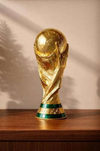 Image of FI FA Football Trophy Cup Showpiece | Soccer Championship Replica Statue for Home Decor, Office Table & Study Desk | Sports Theme Decorative Gift for Men & Boys