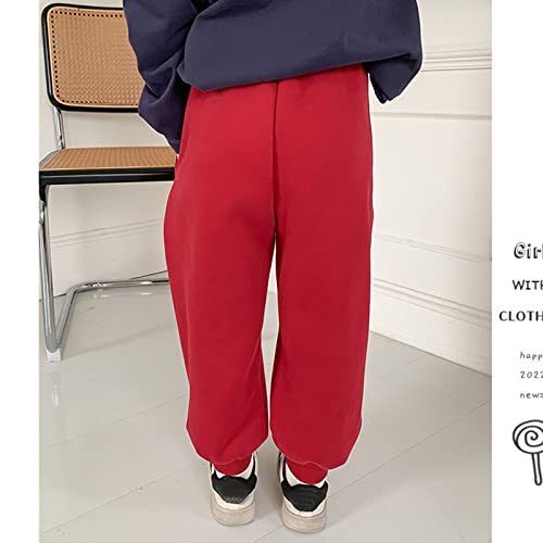 Girls Sweatpants Casual Sport Fleece Jogger Pants Fall Fashion Athletic Elastic Waist Trousers3