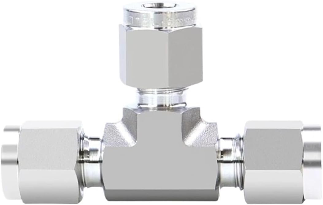 1PCS 6000-PSI-SS316L 3 Ways 1/16"-1" 3-25mm Tube OD Compression Union SUS316L Stainless Steel Coupler Pipe Fitting Connector with Nut Lock(19.02mm 3l4 Inch)