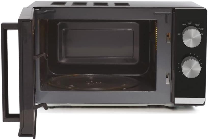 Candy Microonde Moderna CMW20TNMB, 700 W, 20 litri, programma di scongelamento, segnale di fine cottura, blocco per bambini, 45,2x34,6x26,2 cm, nero