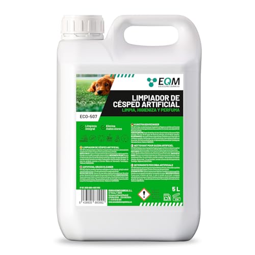 EQM | ECO-507 | 5 L | Limpiador e Higienizante de Césped Artificial | Limpia, Higieniza y Perfuma | Formato ahorro, larga duración | No tóxico