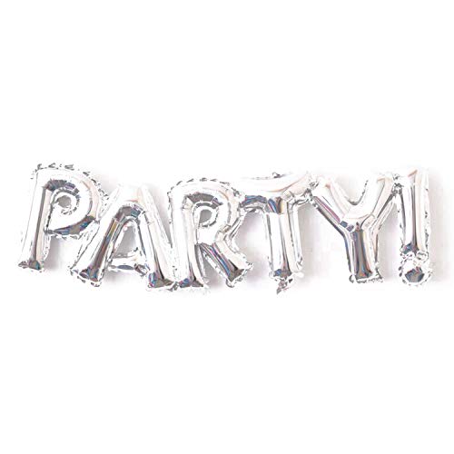 WeAreAwesome Ballons gonflables en aluminium - Pour fête - Argenté - Inscription « gonflage »