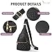 JASGOOD Sling Bag for Women Crossbody Leather Anti-theft Fanny Packs Chest Bag Sling Backpack for Fashion Travel,Black