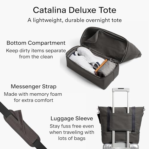 Lo & Sons Catalina Deluxe Tote - Spacious Canvas Travel & Everyday Bag With Shoe Compartment, Luggage Sleeve, Padded Strap2