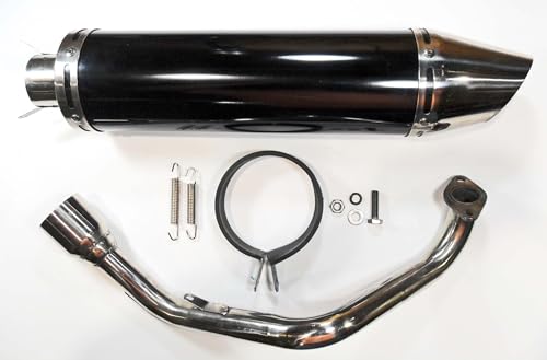 Wolf Blaze II 150, EX-150, Scooter High Performance Exhaust - Black