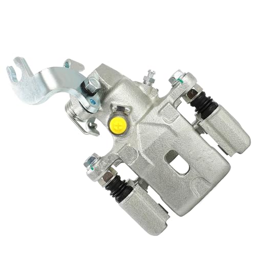 Image of Detroit Axle - Rear Left Brake Caliper for Hyundai Elantra Tiburon Kia Spectra Spectra5, Driver Side Disc Brake Caliper with Bracket Replacement