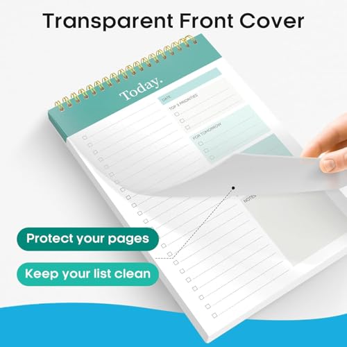 Image of AccuPrints A5 To Do List Notepad - Daily Planner Undated 50 Sheets /100 Pages Tear Off, 5.8 inch x 8.2 inch | Planning Memo Pad | Checklist Productivity Note Pad for Work and Personal Organized