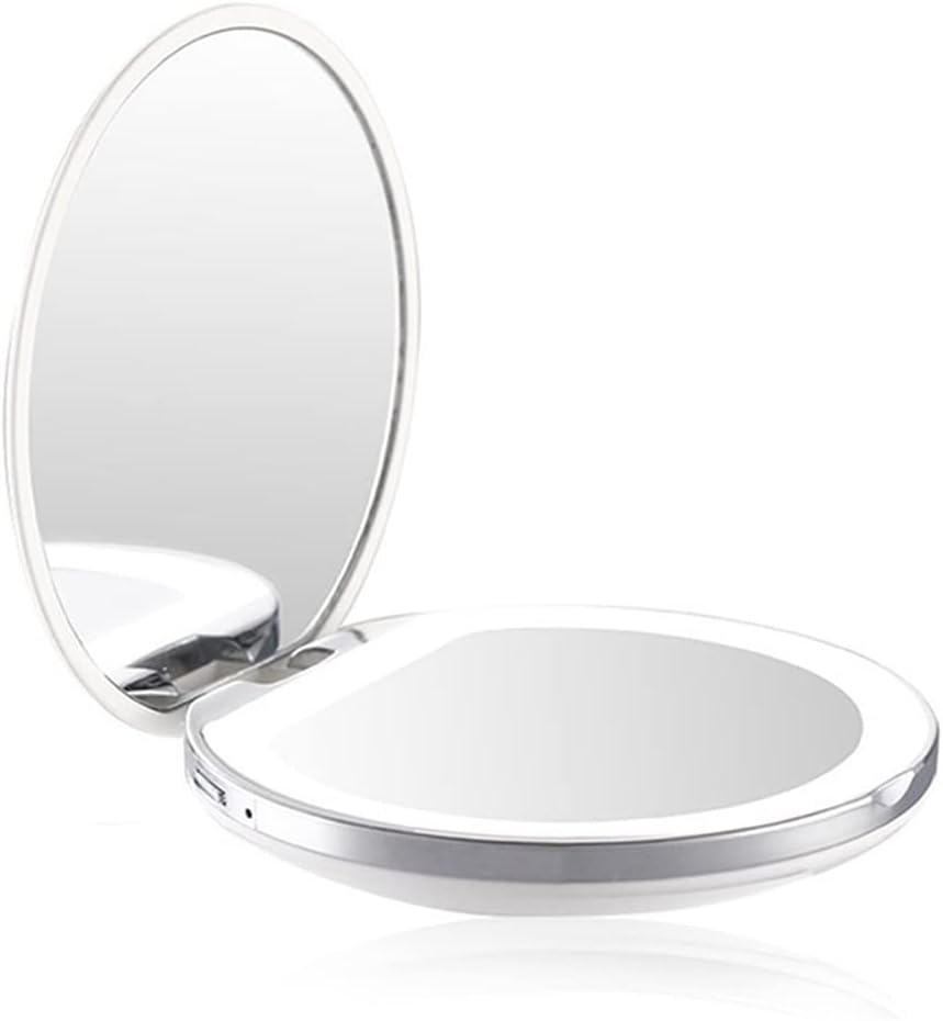 Portable Mini Vanity Compact Pocket Foldable with LED Light Gift