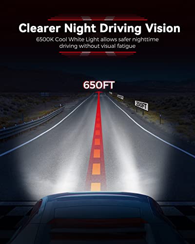 Laxmas H11/H9/H8 Led Light Bulbs, 18000 Lumens 70W 600% Brightness 6500K Cool White, Plug And Play Led Bulbs, Low Beam Halogen Replacement Conversion Kit, Pack Of 2 #TOP4