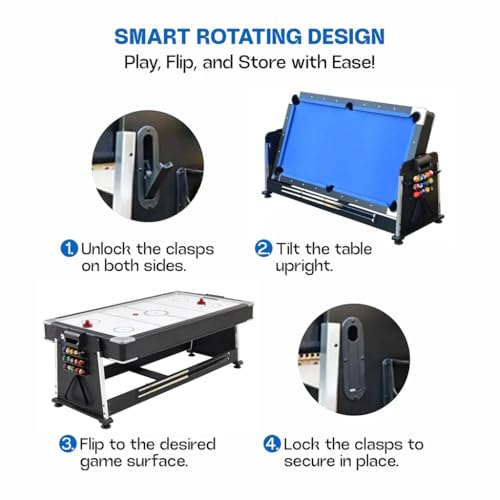 Image of 4-in-1 Gaming Table (Pool + Table Tennis + Air Hockey + Office Table)