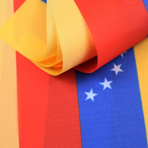 Image of AZ FLAG Venezuela 8 stars 6 meters BUNTING Flag 20 flags 9'' x 6'' - new Venezuelan without arms STRING flags 15 x 21 cm