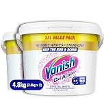 Vanish Gold Oxi Action Laundry Booster and Stain Remover Powder for Whites | PAck of 2 | 2.4kg Each | Removes Tough Stains Even at 20°, For Whiter Whites, Safe on Everyday Fabrics