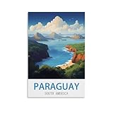 NABIQUE Paraguay, Südamerika, Vintage-Reiseposter, 20 x 30 