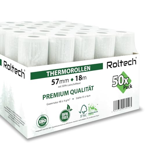 Rollos térmicos de 57 mm con texto SEPA para evitar multas y emitir tickets claros en CCV