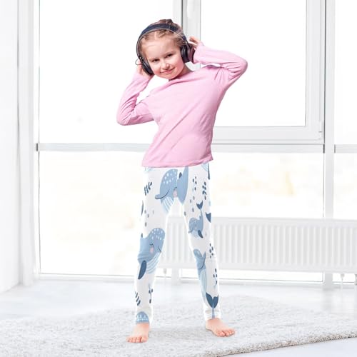 Bolaz Toddler Girls Leggings Printed Yoga Pants Leggings Painting Blue Whales for Kids4