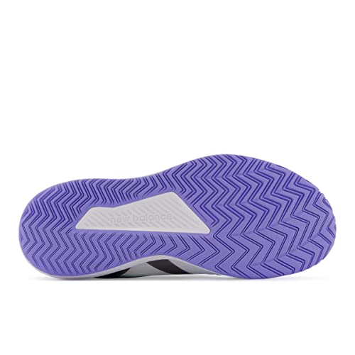 New Balance Women's 796 V3 Hard Court Tennis Shoe, Nb White/Castlerock/Vibrant Violet, 8.5 Medium US