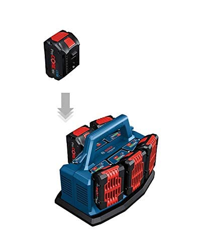 Bosch Professional 18V System Multi-Ladegerät GAL 18V6-80 (inkl. Akkuladestrom: 8A, inkl. L-BOXX-Adapter, ohne Akku)
