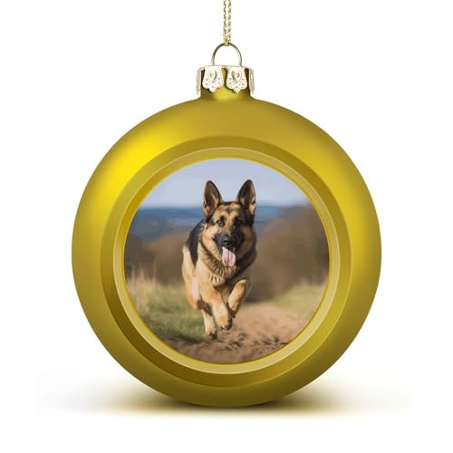 Boule de Noël Berger allemand en plastique incassable pour sapin