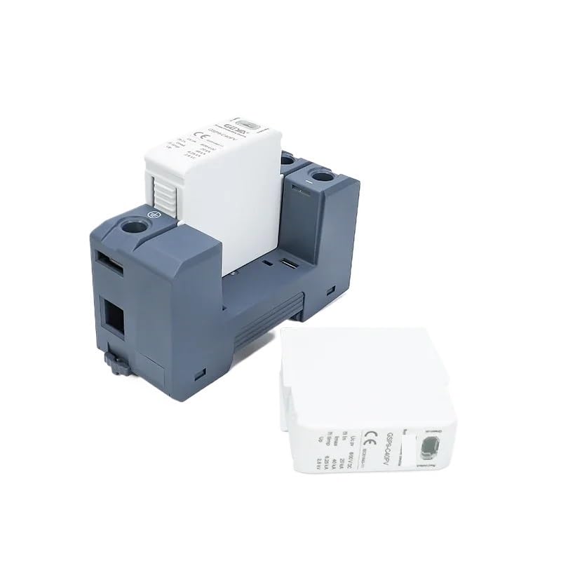 GSP9 DC Surge Protector PV SPD 600V 1000V 1500V 20KA 40KA SPD 2P 3P Surge Protective Device Lightning Protection(2P 1000VDC)
