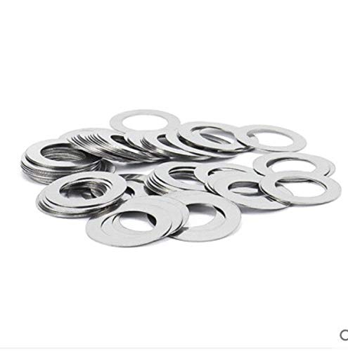 Flache Unterlegscheiben aus Edelstahl, 100 Stück, ultradünne Dichtung, dünne Unterlegscheibe, M14, M15, M16, M17, M18, hart (Innendurchmesser: 16 x 22 x 0,1) (Größe: 17 x 24 x 1)