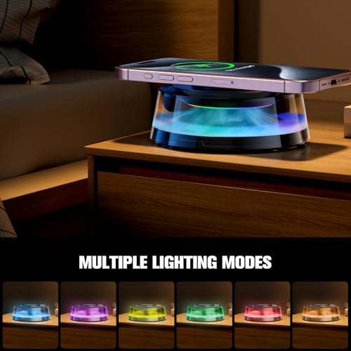 Image of Wireless Charging Car Diffuser with Dual Aromatherapy Storage & Humidifier - Essential Oil Car Air Freshener, Portable Travel Diffuser for Long-Lasting Scents, Smart Car Accessories for Men /Home
