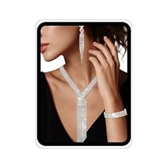 3 Pack Silver Necklace Bracelet Earrings
