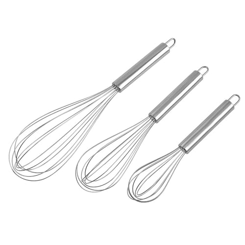 Batidor De Huevos Manual - Batidores De Globo De Acero Inoxidable | Batidor De Cocina Mejorado Para Mezclar, Batir, Batir Y Revolver | Batidor De Alambre Duradero Para Necesidades De Cocción Y Hornead