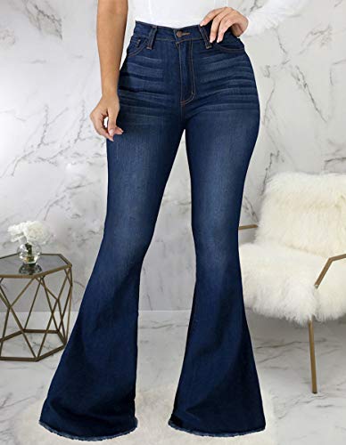 Flared Jeans For Women Bell Bottom High Waisted Classic Flare Pants Xx-Large #TOP3