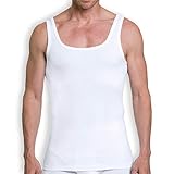 KUMPF BODY FASHION Herren Unterhemd 2er Pack I Sportshirt aus 100% Baumwolle ohne Seitennähte I Herren Tank Top mit Rundhals Ausschnitt I Weiß I Gr. S (4) bis 4XL (10)