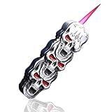 BEUIWJHE Torch Lighter, Unique Metal Skull Design, Refillable and Adjustable, Cool Lighters, Gift for Men, Suitable for Outdoor, Camping (No Gas) (Silver)