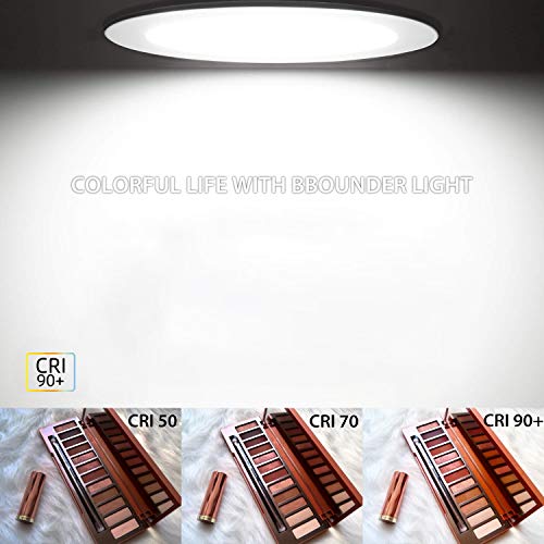 Bbounder (12 pack) 5/6 inch LED Dimmable Recessed Lighting, Retrofit Downlight with Smooth Trim, 3000K WarmWhite, 12W=100W, 1000LM, Simple Retrofit Installation, IC rated No Flicker, Energy Star & ETL